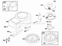 Blower Hsg FlywheelScreens Diagram and Parts List for 258702-0124-01  Briggs and Stratton Engine